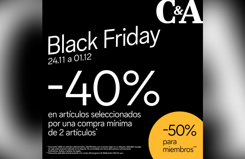 ¡Llega el Black Friday a C&A!