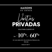 VENTAS PRIVADAS EN MAISONS DU MONDE