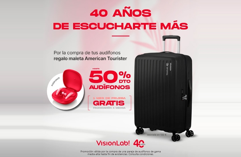 Por la compra de tus audífonos, llévate una maleta de regalo para tus viajes y escapadas