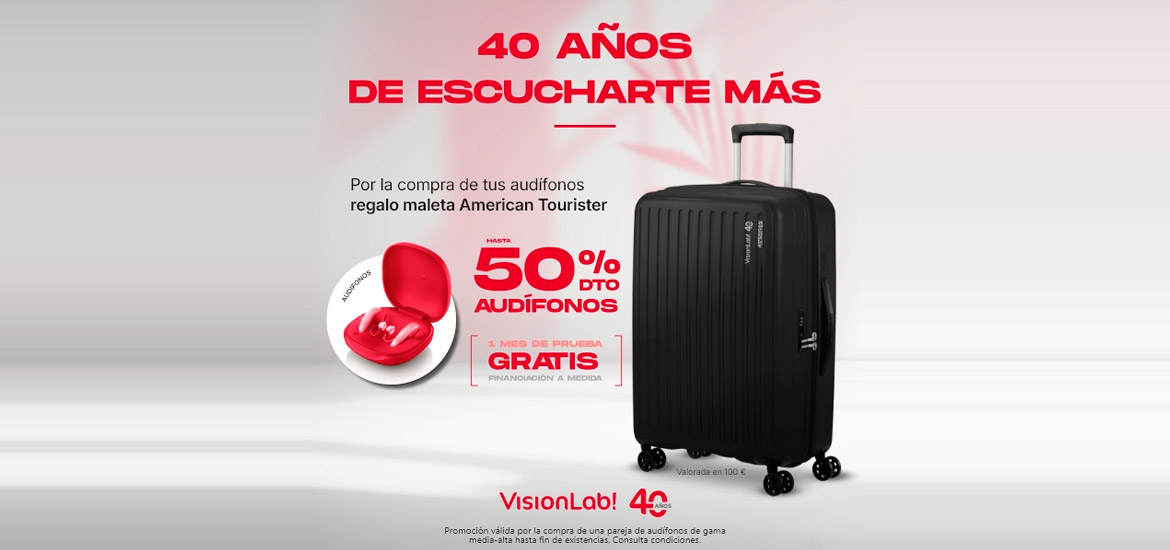 Por la compra de tus audífonos, llévate una maleta de regalo para tus viajes y escapadas